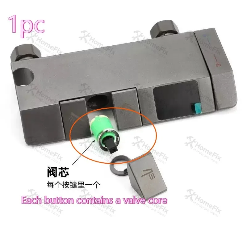 Flat‑Open Hot‑Cold Mixing Ceramic Cartridge, Cold Start Replacement Valve Core for Shower Mixer Faucet Spare Accessories