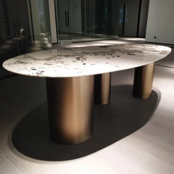 SHIHUI Natural Stone Furniture Luxury Modern Design Patagonia Marble Table Luxury Marble Dining Table