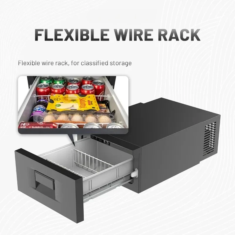 D30 12V DC Car Refrigerator RV Mini Fridge Drawer Type Compressor Cooler Freezer for Outdoor Truck Vehicle