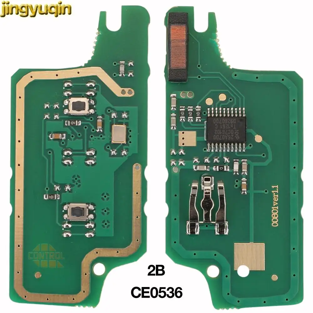 Jingyuqin 1 pz telecomando ASK/FSK chiave auto per Peugeot 207 307 407 607 807 Citroen C2 C3 C4 C5 C6 PCF7941/7946 ID46 CE0523/0536