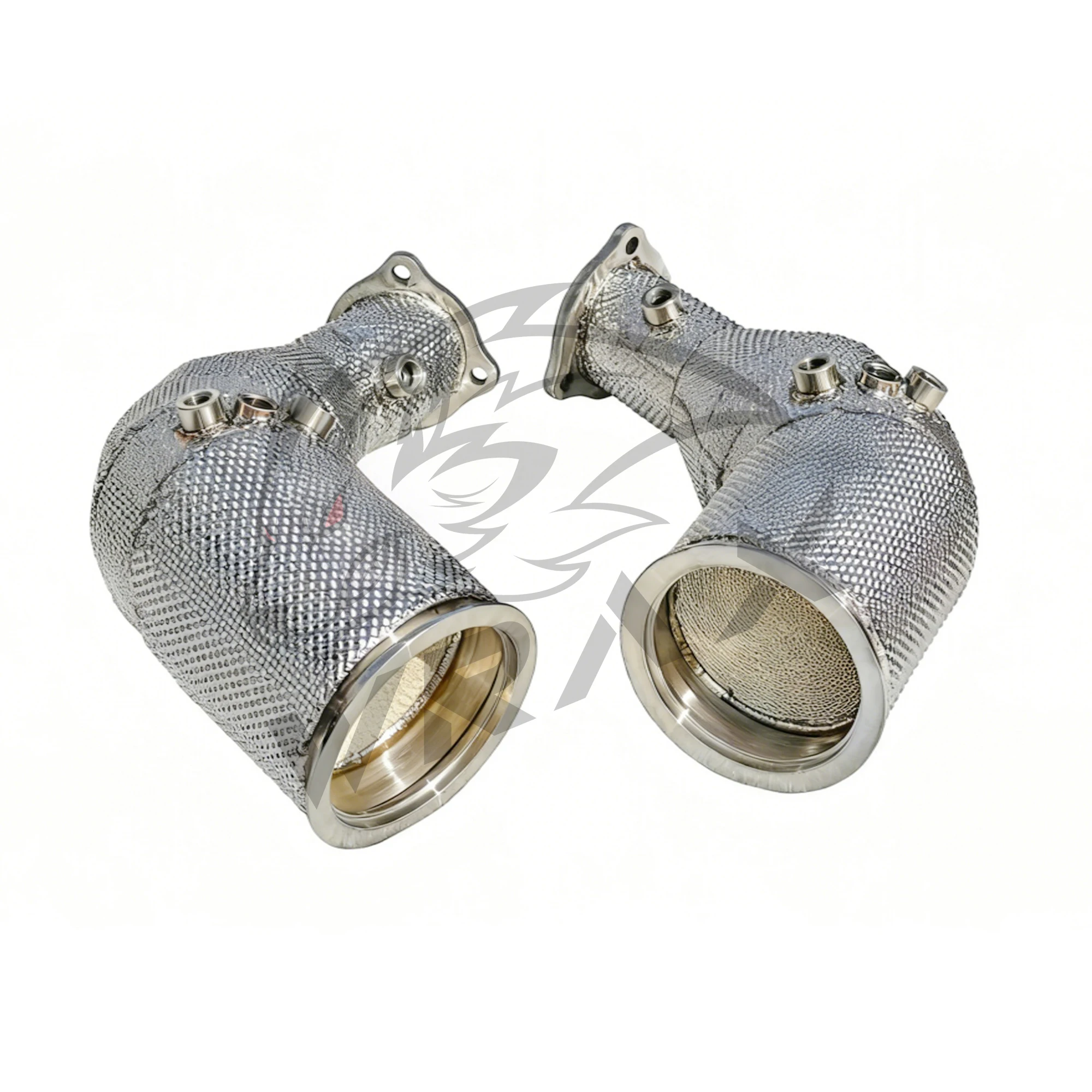 

WRAX Sports Exhaust for Audi RS4 RS5 B9 3.0T Catalyzed Downpipe with SS304 Heat Shield High Flow Performance Upgrade