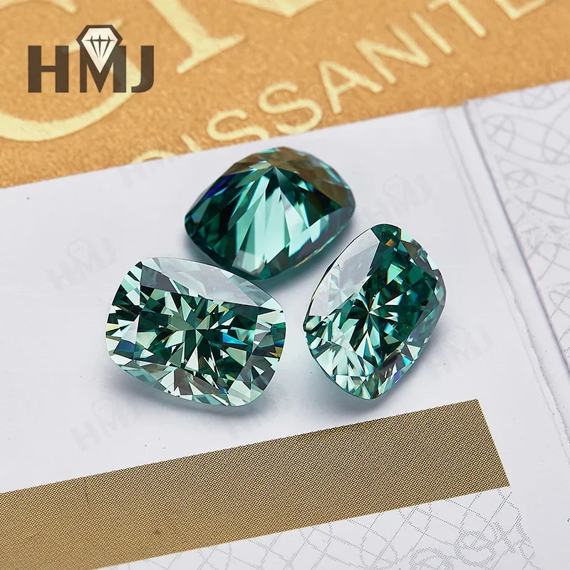 Moissanit-Losesteine, länglicher Kissen-Schliff, D-Farbe, VVS1, 3 Karat, diamanttester-zertifiziert, für Schmuckherstellung, Materialien im Großhandel – Detail 25