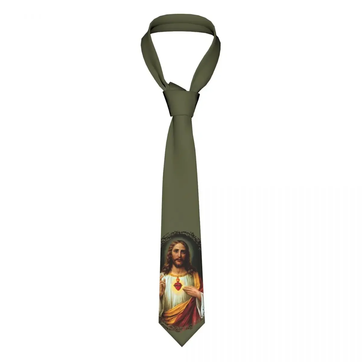 

Sacred Heart Of Catholic Traditional Men Neckties Polyester 8 cm Narrow Neck Tie for Shirt Accessories Cravat Business