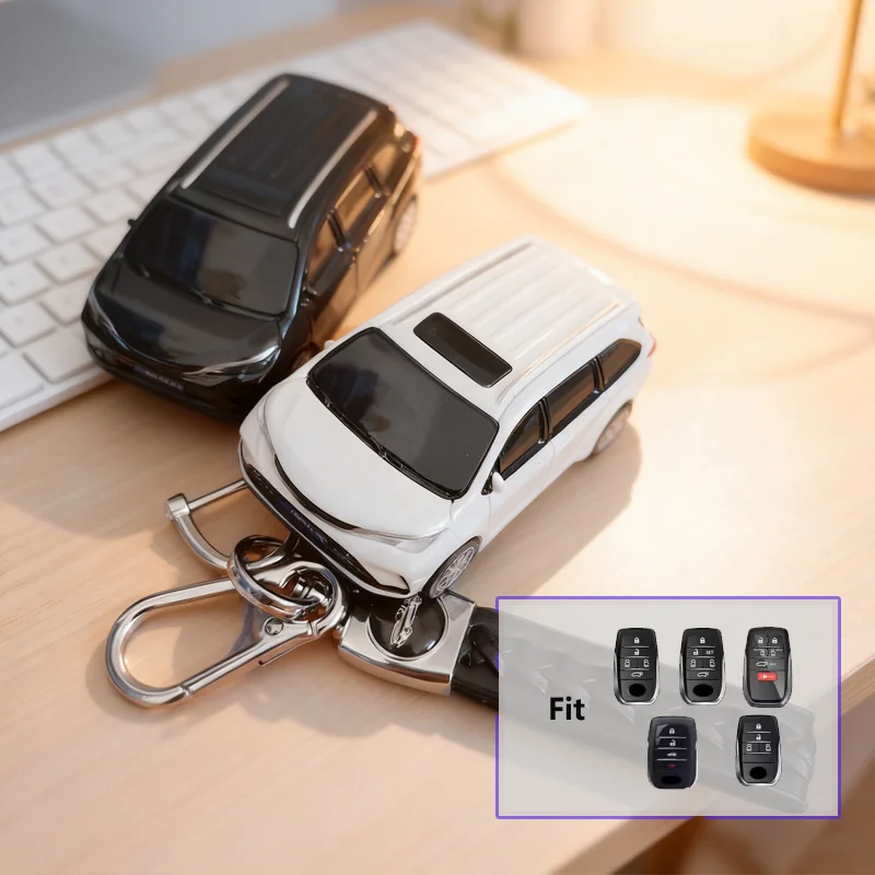 

ABS Car Model Key Case for Toyota Sienna 3 4 5 6 Button for Corolla Cross Yaris Venza Harrier Hilux Remote Key Cover Keychain