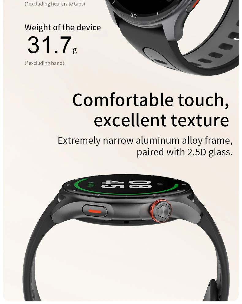 iGPSPORT LW10 Smartwatch 1,43" AMOLED GNSS GPS-Tracker 50+ Sportmodi Herzfrequenz-/SpO2-Monitor Bluetooth-Anrufe Zum Laufen usw. – Detail 2