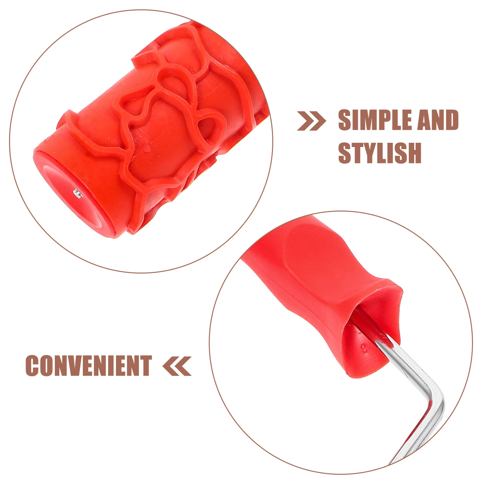 

Textured Paint Roller Reusable Non-Damage Wall Surface For Diy Home Decoration Patterned Rubber Painting Tool Wall Texture