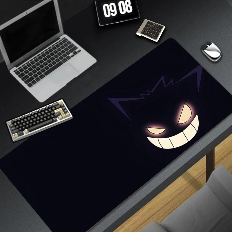 XXL Play Mat Laptop Black Gaming Accessories Mouse Pad Japan Anime Keyboard Rug PC P-pokemon Gengar Mousepad Gamer Keyboard Rug