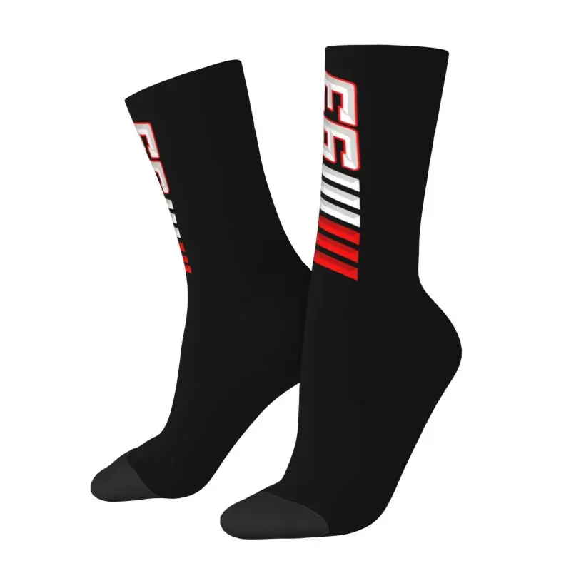 Calcetines de vestir con estampado 3D para hombre y mujer, calcetín Unisex de motociclista, Marquez 93