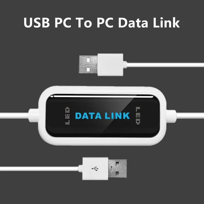 High Speed USB PC-PC Online Share Sync Link Net Direct Data File Transfer Bridge Cable Easy Copy Line Between 2 Computer