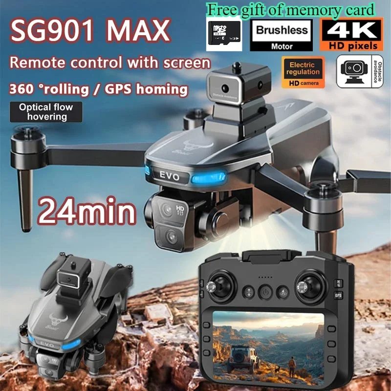 

SG901 MAX 4K HD ESC Camera Drones 360°Rolling Optical Flow Obstacle Avoidance 5G GPS WIFI Brushless Motor Folding Rc FPV Dron