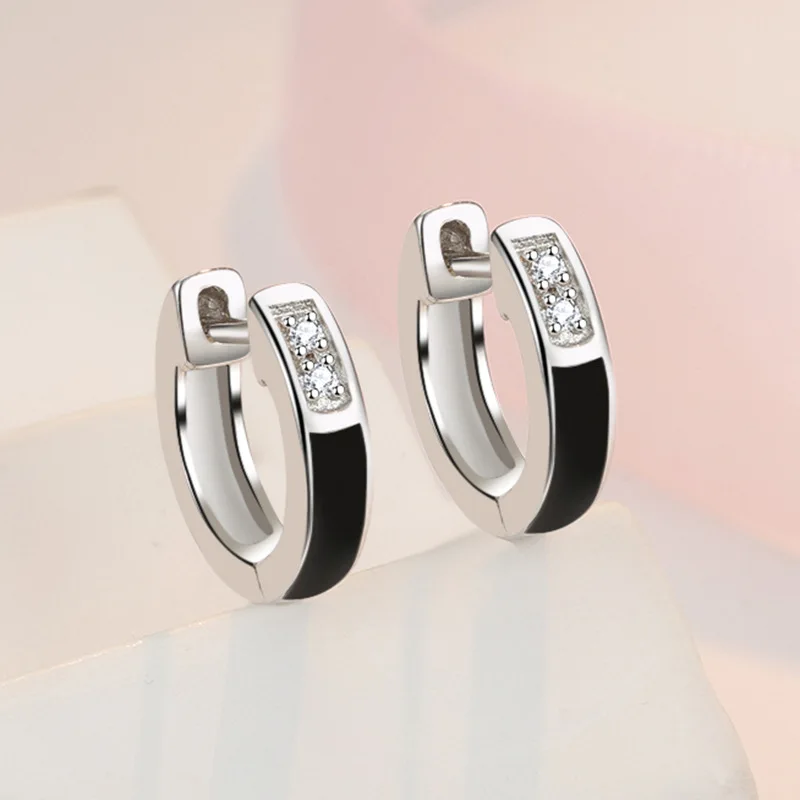 925 Sterling Silber Ohrringe mit Zirkonia, Silber-Ohrstecker für Damen, Sterling Silber Schmuck, Ohrklemme
