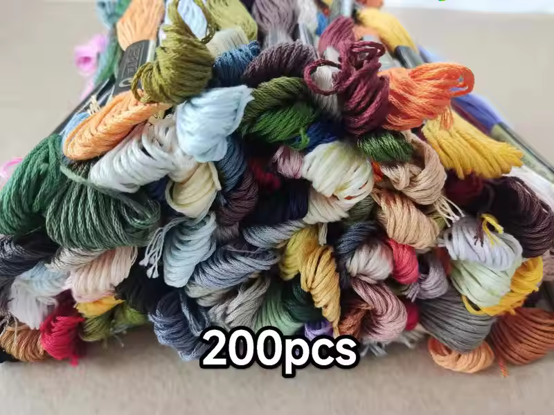 100% Cotton High Quality Cross stitch Floss Embroidery thread  Cross Stitch Embroidery Hand Knitting Sewing Weaving 8m 447 color - Image 10