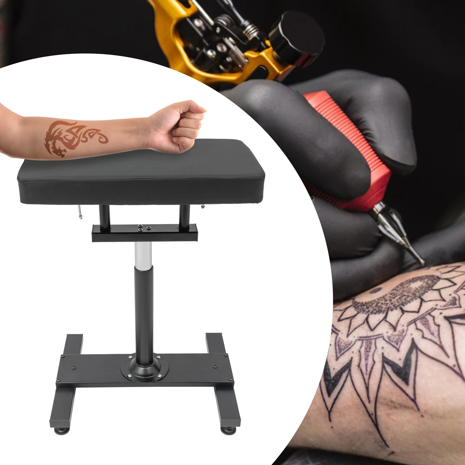 

Подлокотник с регулируемой высотой 73-92 см, регулировка наклона 0-180° ° Регулируемая подставка для рук с изменяемым углом наклона для тату-студии