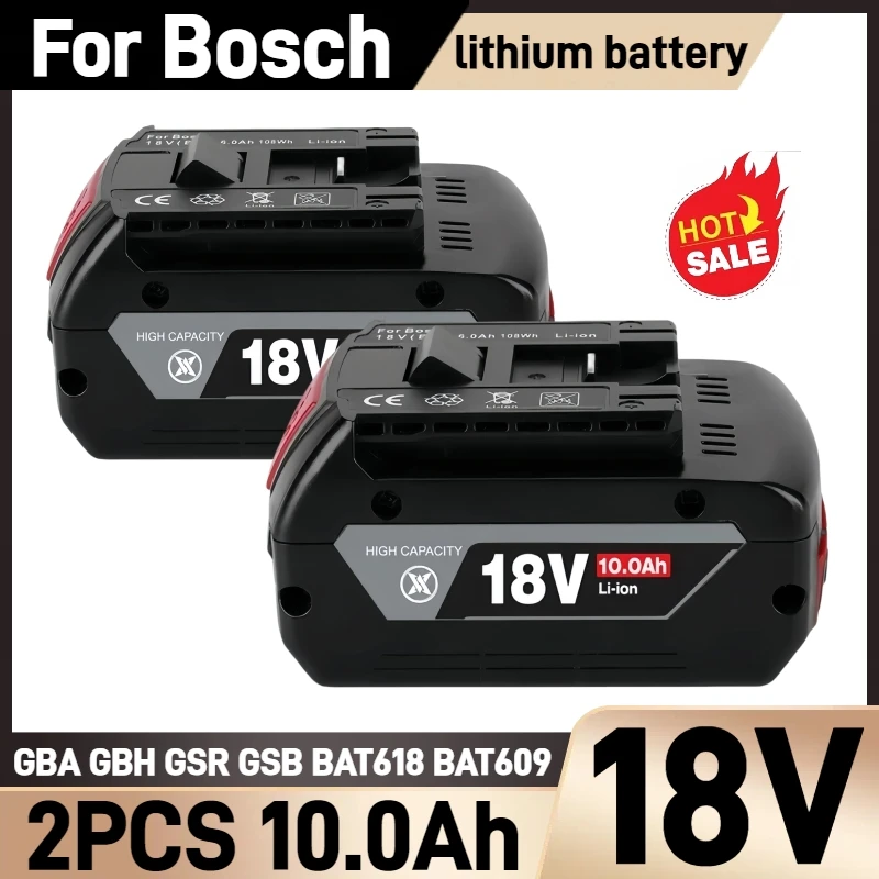 

Original for bosch 18V battery, 8AH 10AH 12AH,18V Rechargeable Li-ion Replacement Battery BAT609 BAT609G BAT618 BAT618G BAT614