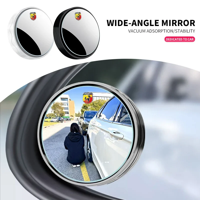 

2pcs 360-Degree Wide Angle Adjustable Rotation Round Rearview For Abbas Abarth Punto 124/125/500 Stilo Ducato Auto Gadget