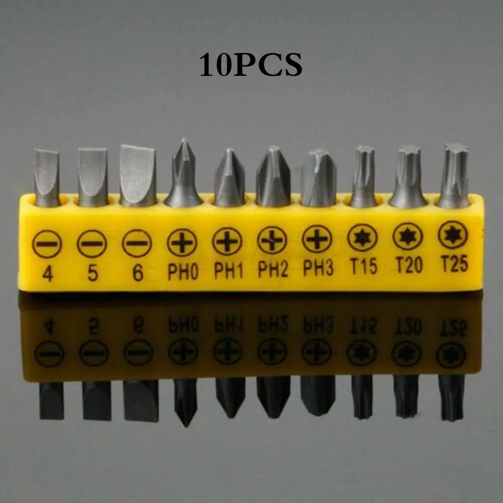 Take Your Projects to the Next Level with this 10pcs Screwdriver Bits Set, Hex Shank Design for Power Electric Drill