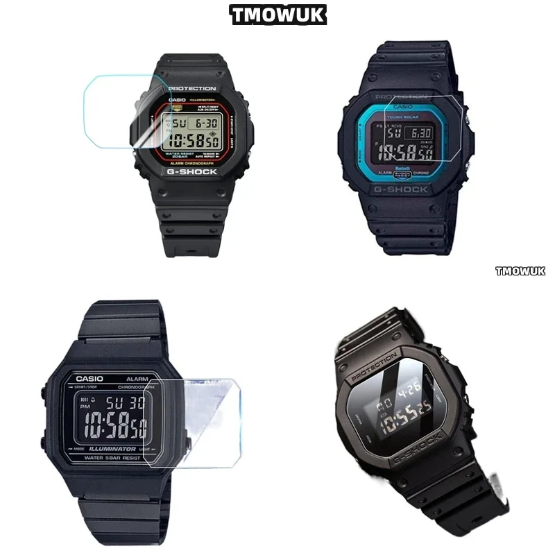 For Casio DW-5035 DW 5600 GW-B5600 GW M5600 Curved Edge Tempered Glass, Perfect Fit Around Watch Corners And Sides.
