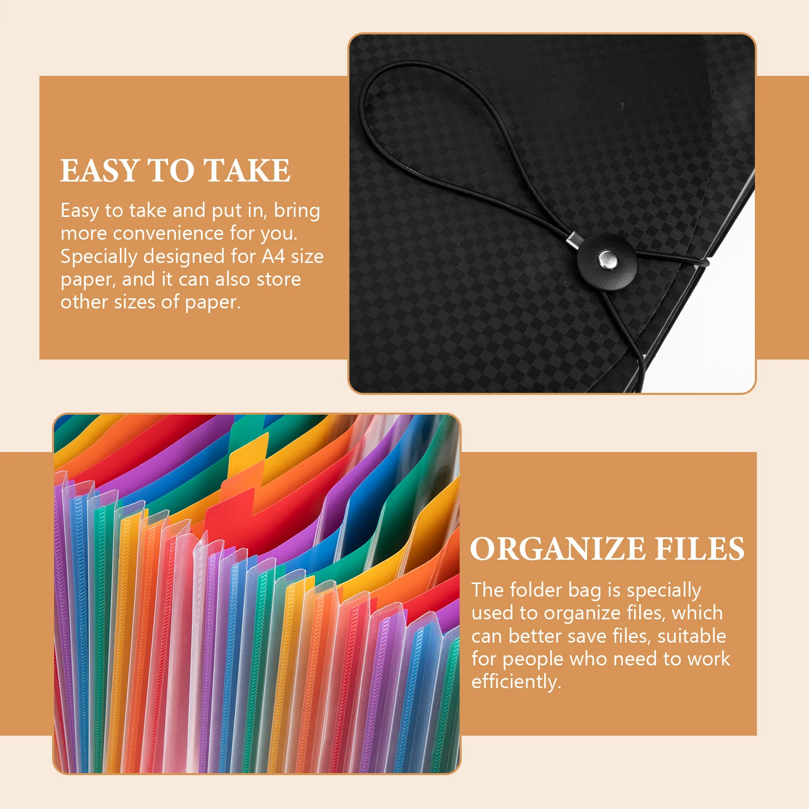 

Grid Pattern File Organizer Folder For A4 Documents Portable Expandable Receipt Holder For Papers Business Cards Vouchers