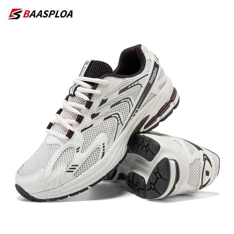 Baasploa Men Running Shoes Classics Mesh Breathable Sport Shoes for Men Lightweight Casual Sneakers Male Non-Slip New Arrival