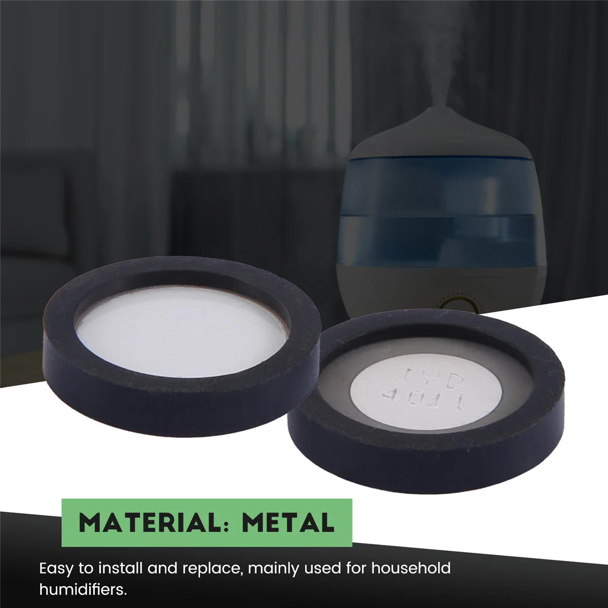 HOT 12Pack Ultrasonic Mist Maker Fogger Ceramics Discs for Humidifier Parts Transducer Discs with Cap Tool