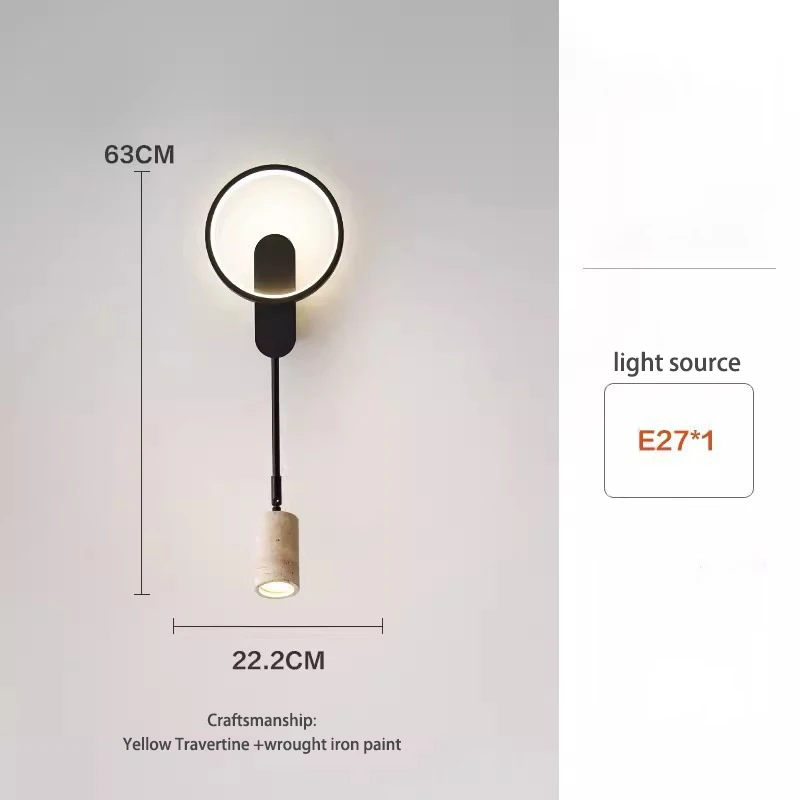 Indoor Wall Lamp Bedside Light Circular Lighting Fixtur 15w High Brightness Led Light Ac200-240v Novelties Dual Light Source