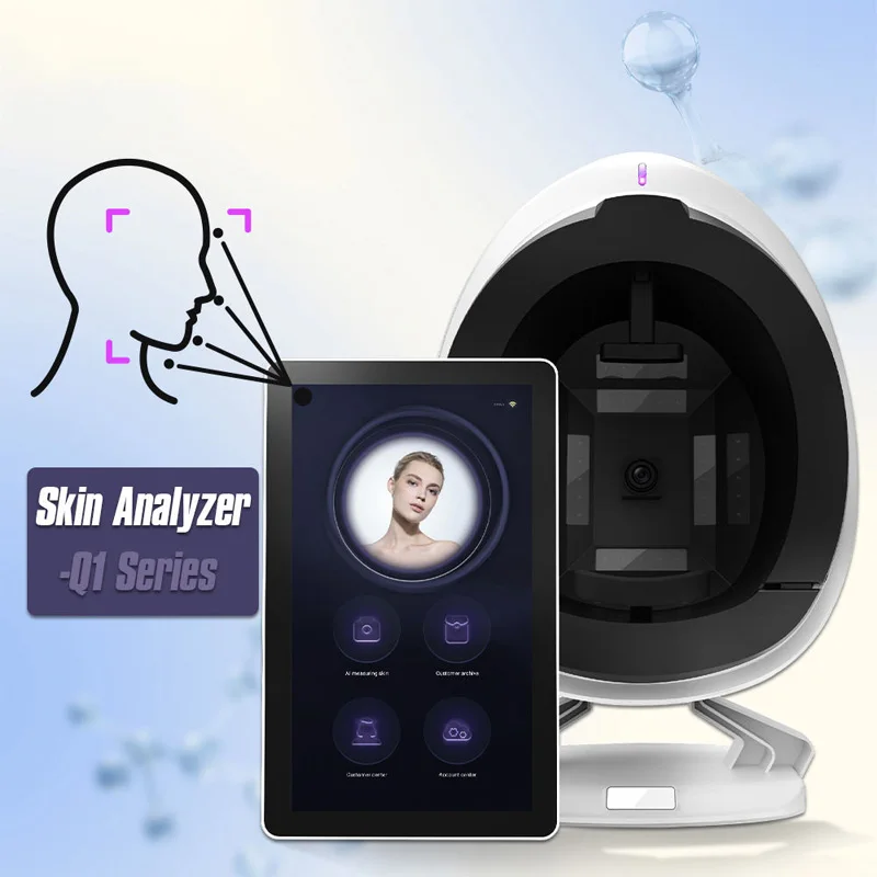 Bitmoji Facial Scanner SkinAnalysis 3D Digital Facial Skin Detection Scanning Analyzer การตรวจจับความชื้นความละเอียดสูงพิเศษ