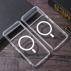 New Transparent Magnetic For Magsafe Wireless Charge Case For Google Pixel 9 8 7 Pro 8A 9 Pro XL 7A Shockproof Clear Cover