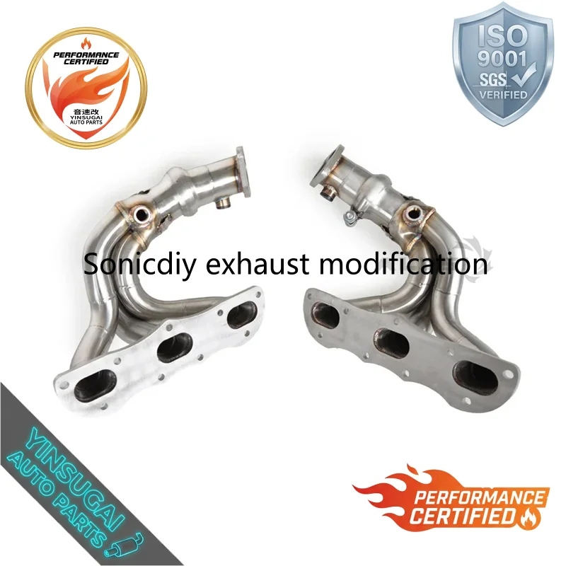 High Flow Stainless Steel Exhaust Manifold Header for Porsche 981 Cayman Boxster 2.7 2012-2016 Racing Performance Tuning Parts
