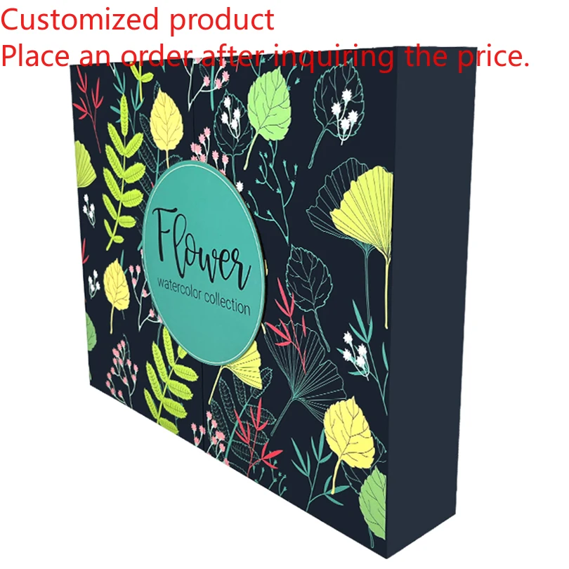 

Christmas Paper Gift Mystery Box Makeup Custom Eyeshadow Palette Packaging Lipgloss Gift Box Luxury Advent Calendar Christmas