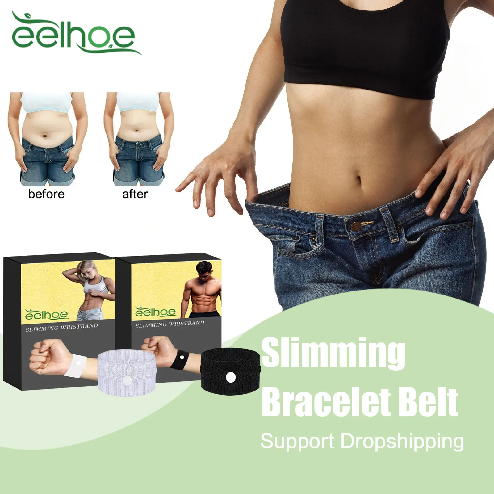 

EELHOE Weight Loss Wrist Strap Firm Shaping Burn Fat Slimming ProductS Anti Cellulite Promote Blood Circulation Lazy Person Slim