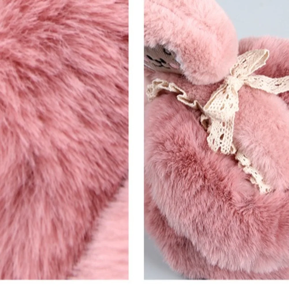 Creative Rabbit Ear Cute Bear Ears Earmuffs Soft Plush Ear Cover Cold Protection Keep Warm Winter Earflaps Outdoor