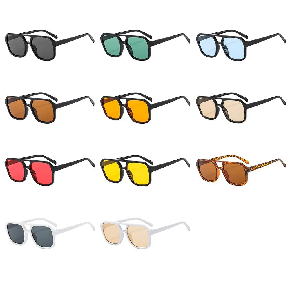 Vintage Ins Style Square Aviation Sunglasses UV400 Protection Black Shades Eyewear for Women & Men