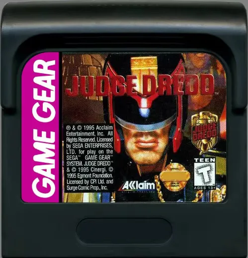 8bit GAME GEAR cartridge : JUDGE DREDD ( USA English Version!! ）