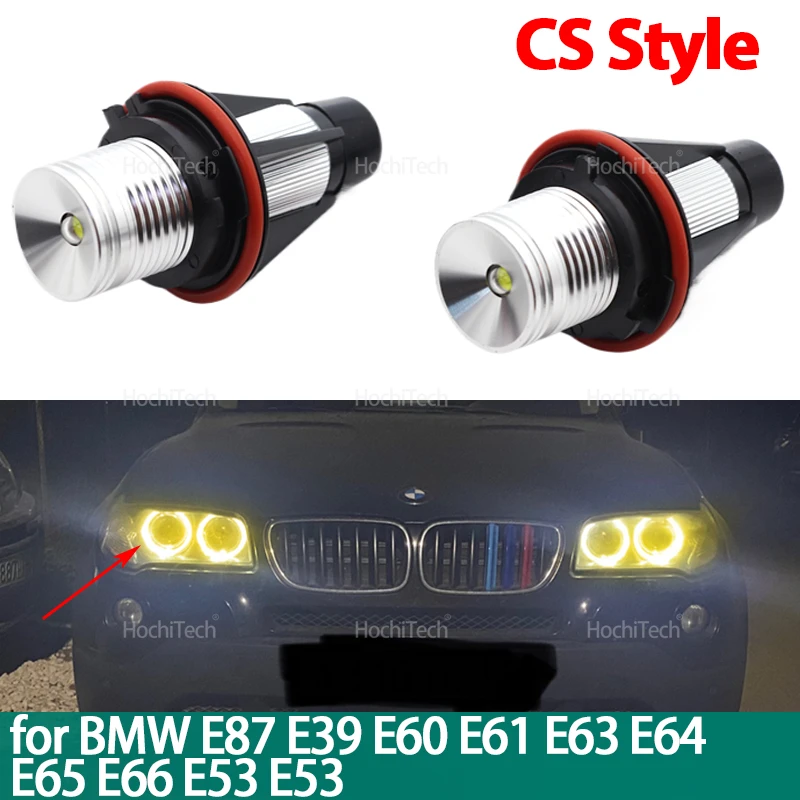 LED Error Free 20W CSL CS Style Lemon Yellow Color Angel Eyes Marker Light Bulb for BMW E87 E39 E60 E61 E63 E64 E65 E66 E53 E53