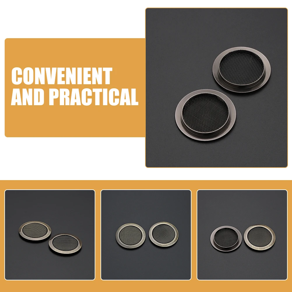 

2 Pcs Duobaoqin Net Cover Acoustic Guitar Sound Hole Covers Bridge Soundhole Parts Copper