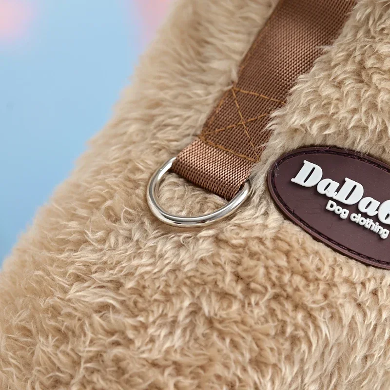 Winteroverall für Hunde, vierbeinig, warm, Haustierkleidung für kleine Hunde, Daunenoverall für Chihuahua, Mops, weiches Flanell-Hundekostüm – Detail 8