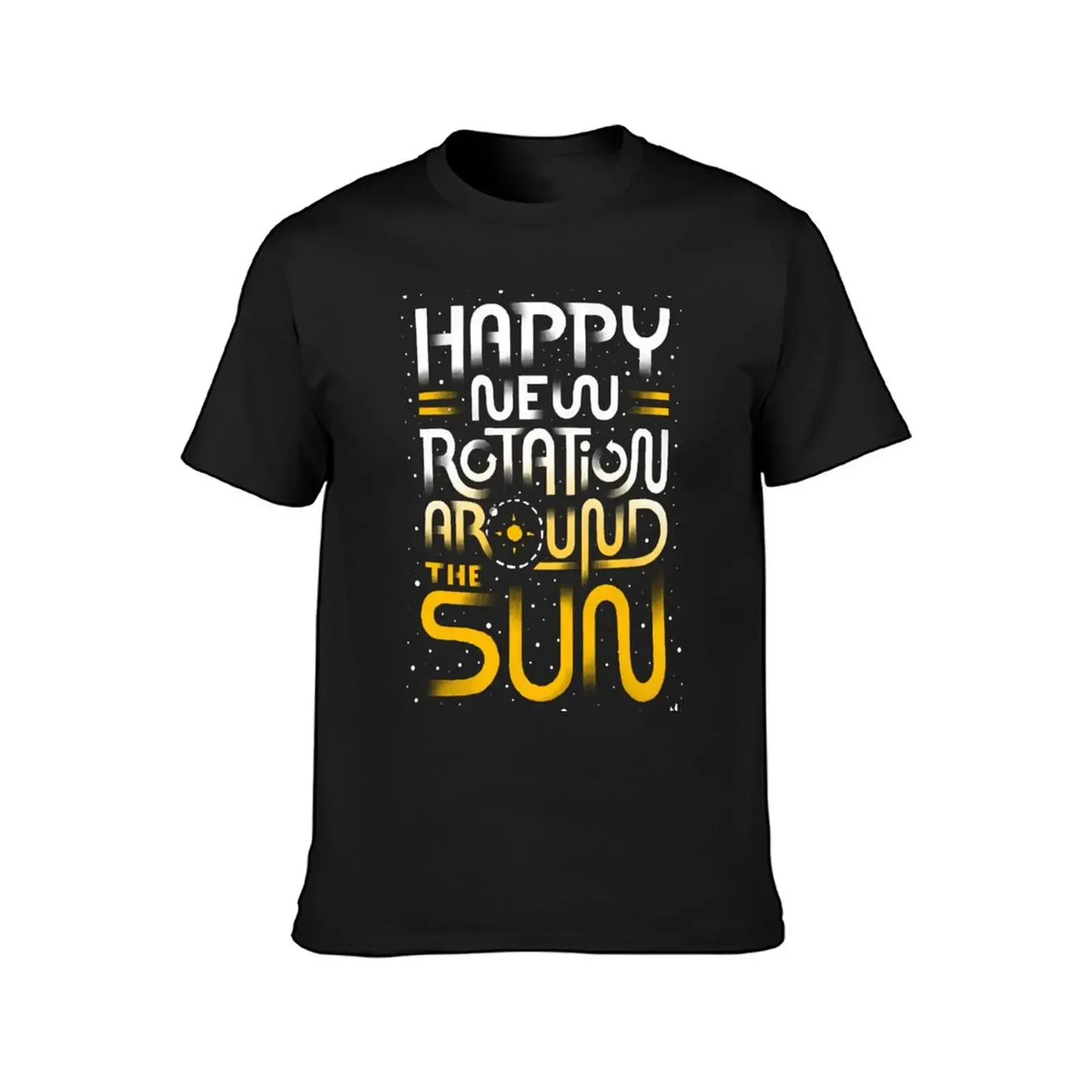 Happy New Rotation Around The Sun T-Shirt plus size tops basketball graphic tees plain mens t shirts casual stylish