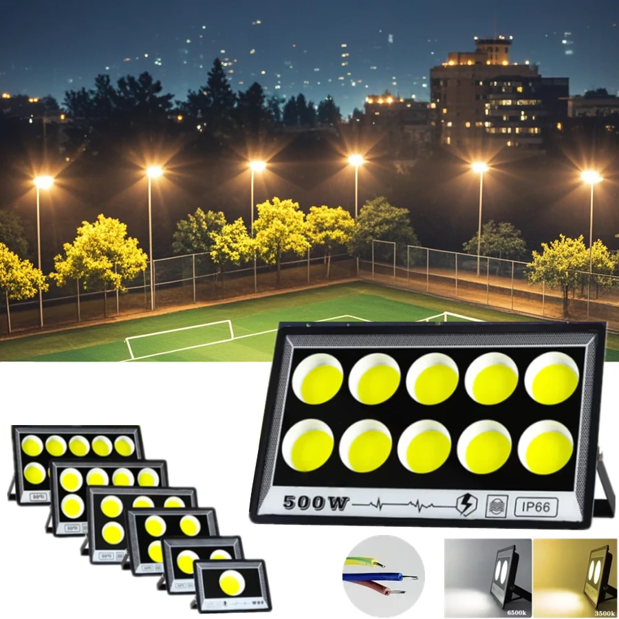 LED floodlight 4000lm ultra bright waterproof high-power LED safety floodlight commercial industrial household lighting