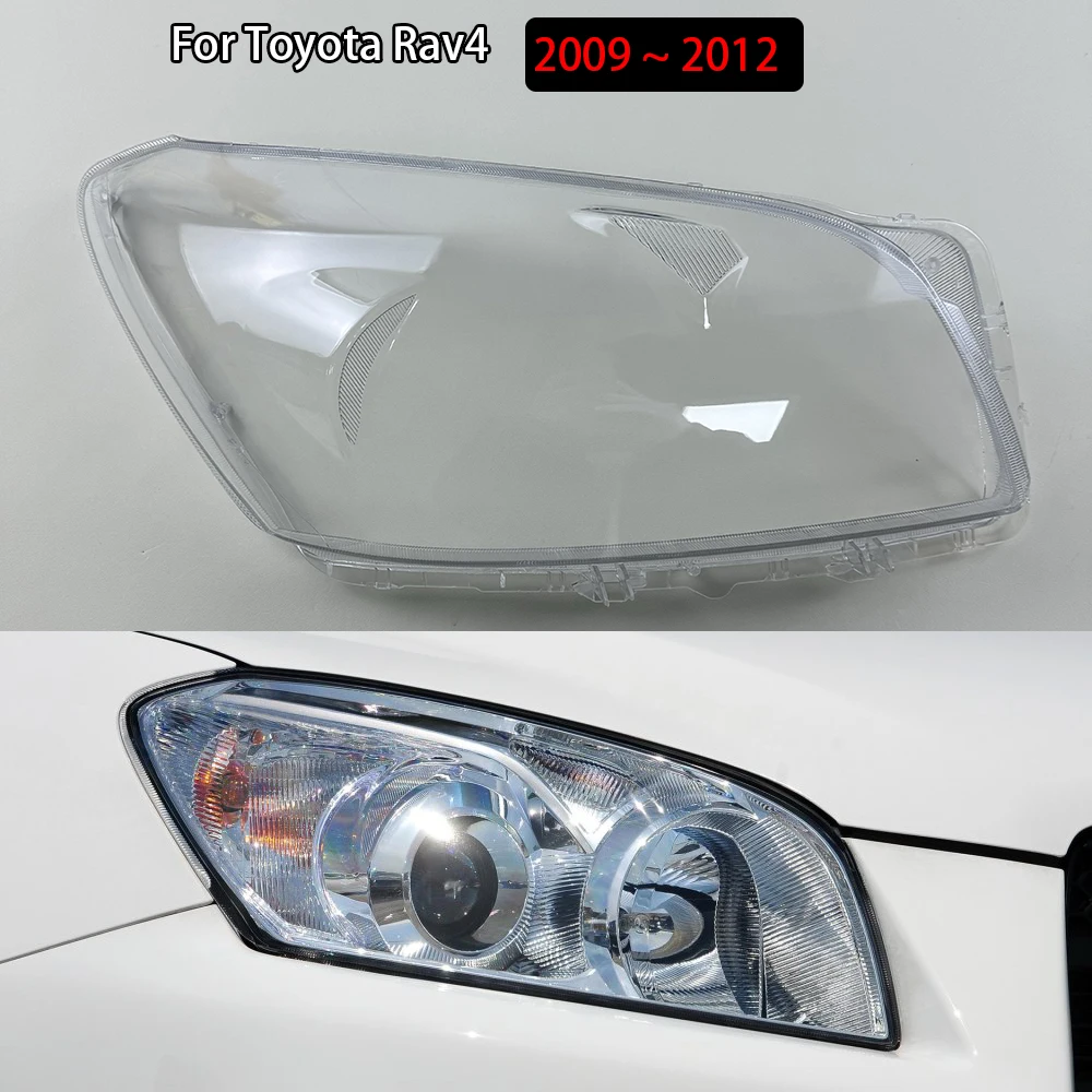 Headlight Cover Shade Headlamp Shell Transparent Lampshade Plexiglass Replace Original Lens For Toyota Rav4 2009 2010 2011 2012