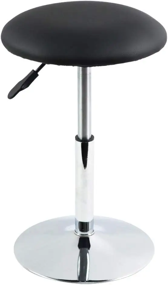 

Short Round Spa Stool Make Up Stool Height Adjustable Vanity Stool Swivel Bench For Bedroom Living Room Black