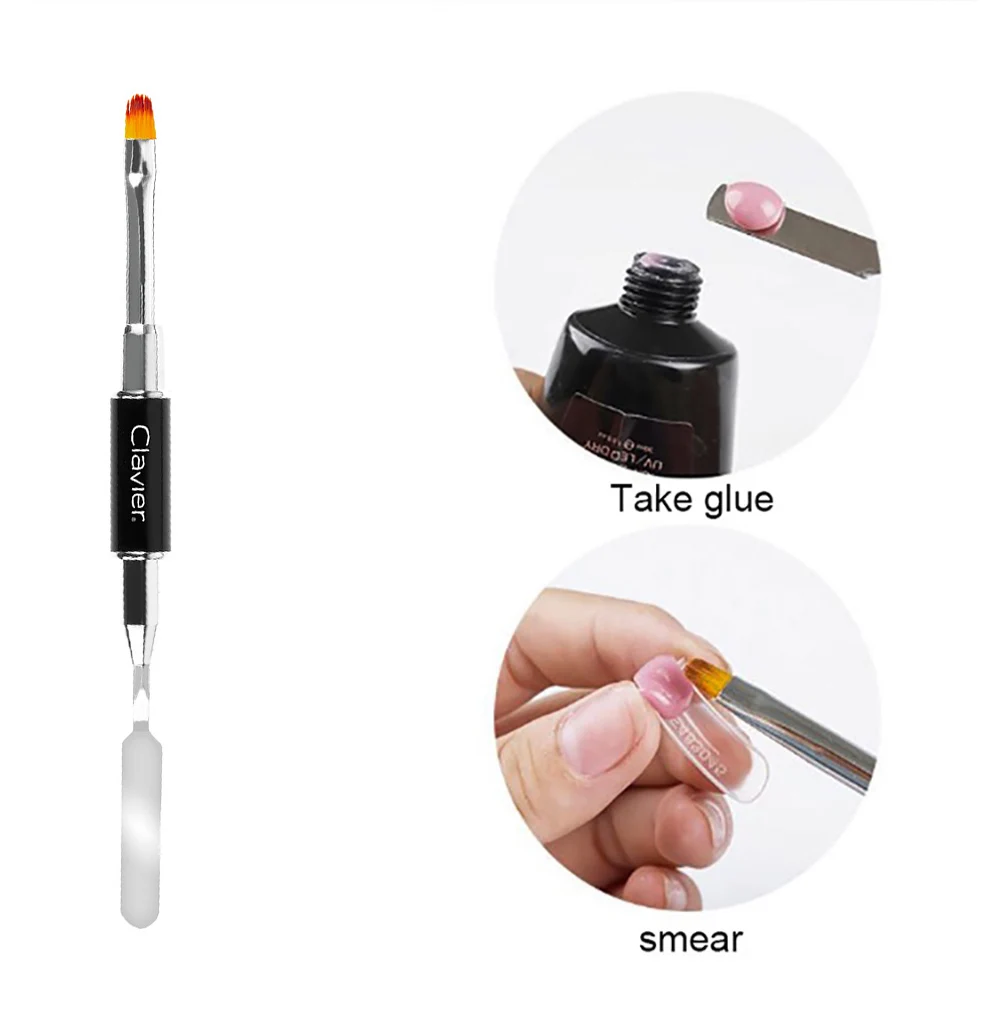 Manicure Double End Phototherapy Pen Take Glue Dual Use Multi-function With Tone Glue Embossing Stick Nail Art Paint Draw Brush