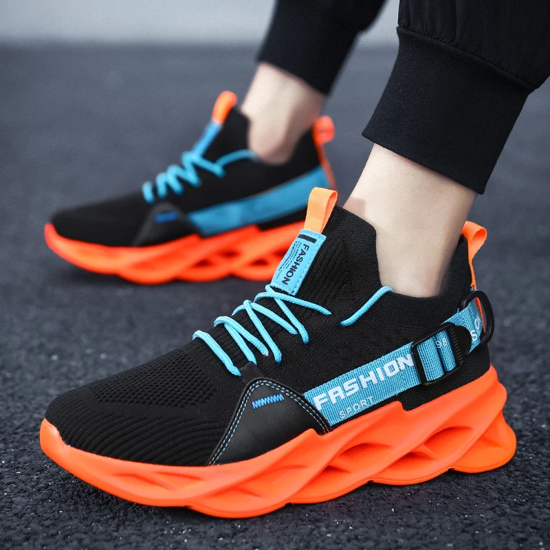 YRZL Mens Casual Sneakers Breathable Mesh Lightweight Comfortable Walking Shoes Non Slip Athletic Running Sneakers Thick Sole