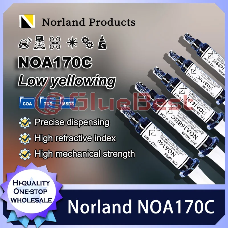 Norland NOA170C UV Curing Optical Bonding Liquid High Index Resin for Lens Display Sensor Assembly Advanced Precision Optics Use