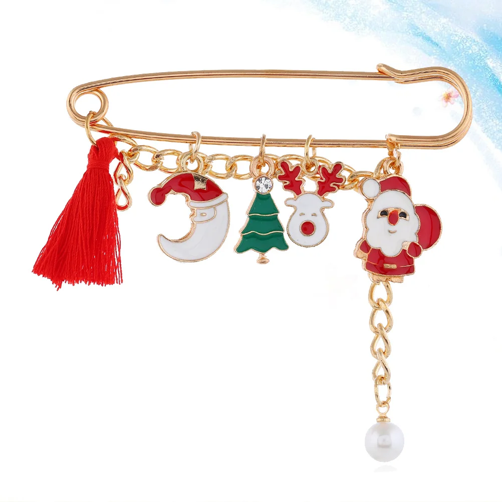 

3pcs Christmas Brooch Pin Alloy Santa Claus Badge Exquisite Party Jewelry For Festival Banquet Daily Wear Cosplay Xmas Gift