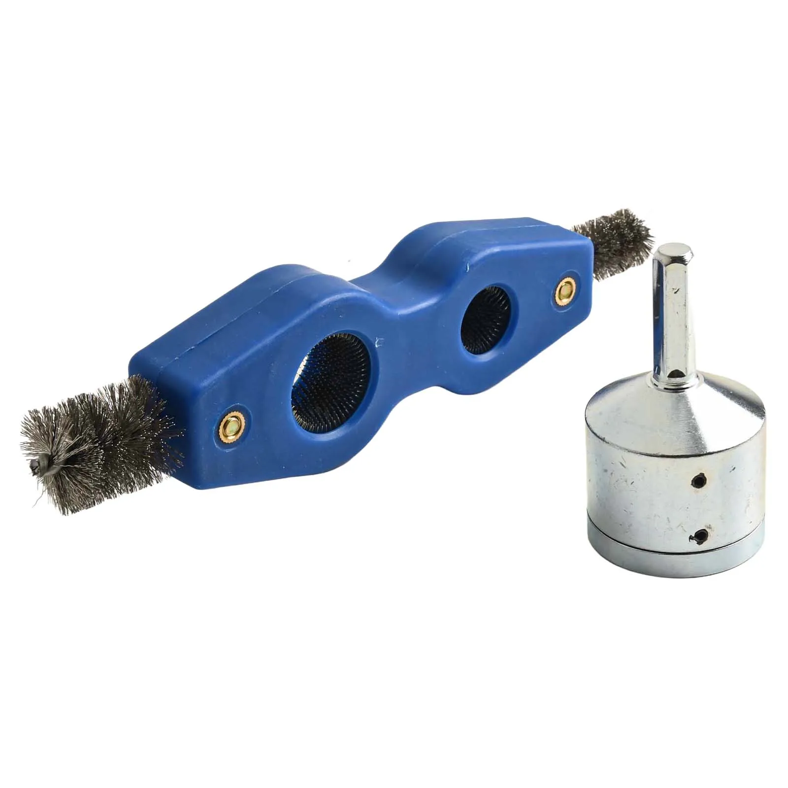 Copper Pipe Cleaner For Drill 15+22mm Plumbing Cleaning Metal Tube Battery Brush Drill Copper Pipe Cleaner Hexagonal Handle