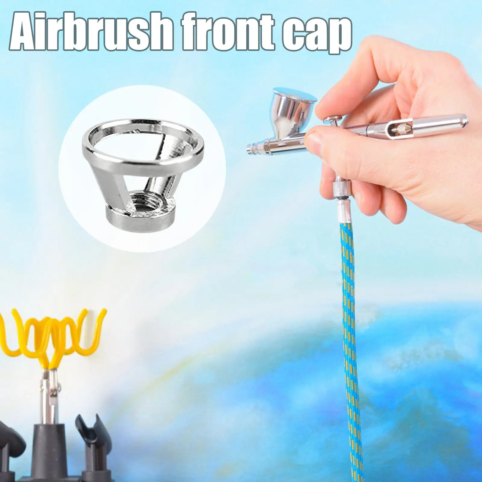 Airbrush Nozzle Cap Spray Painting Supplies Airbrush Front Cap For Stencil Work Artists Painters Hobbyists Students Teachers