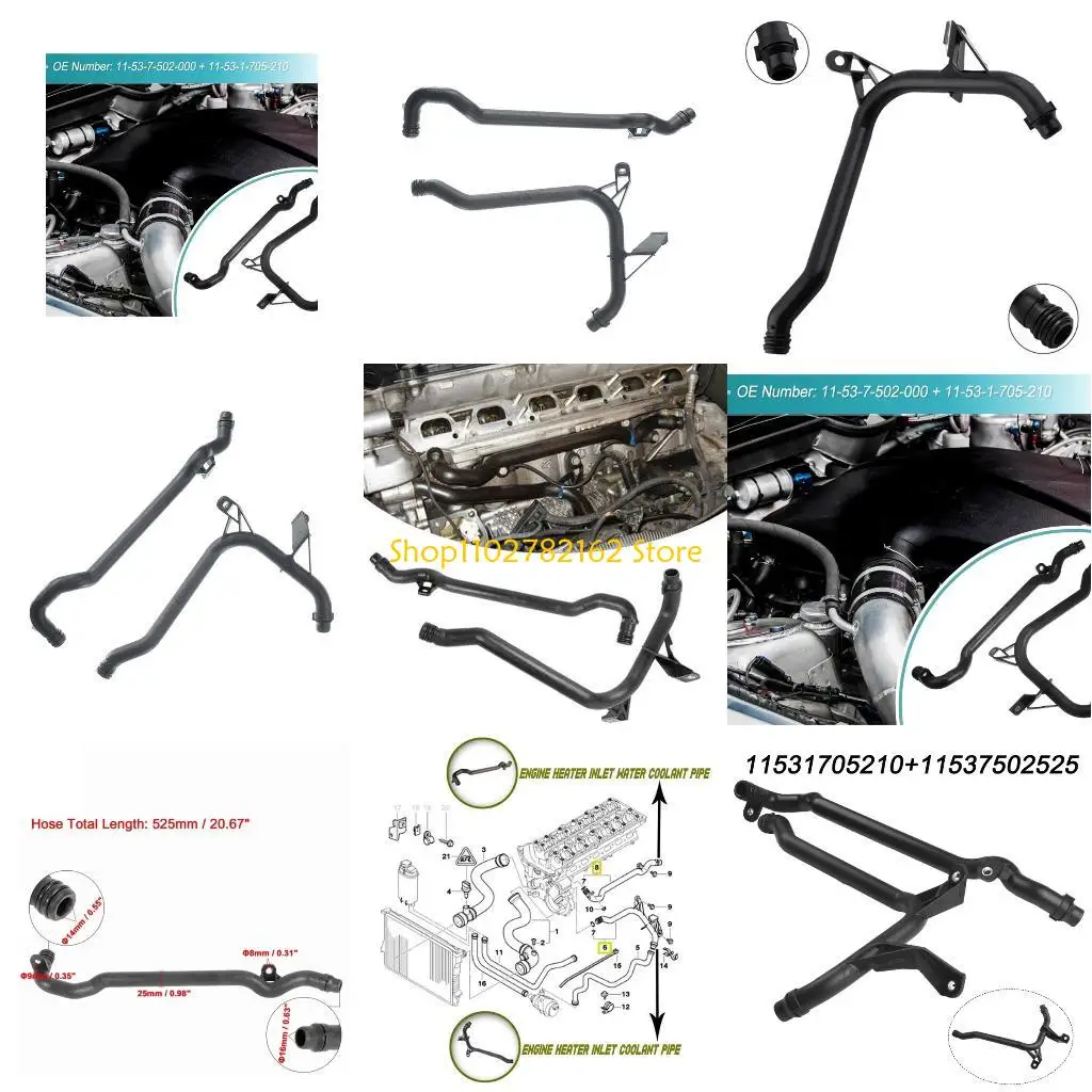 

547B Direct Fit Engine Cooling Tube Pipe And Hose Assembly For 330i 525i 528i Vehicle