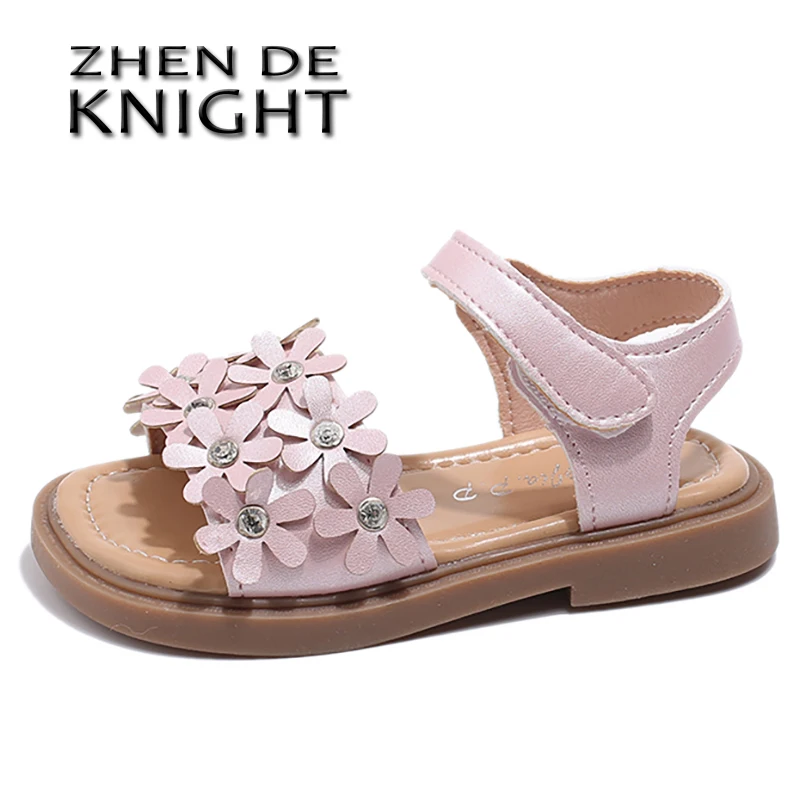 

Children Sandals Summer Flower Sweet Beach Shoes Comfortable Soft Sole Girls Shoes Non-slip Kids Princess Shoes