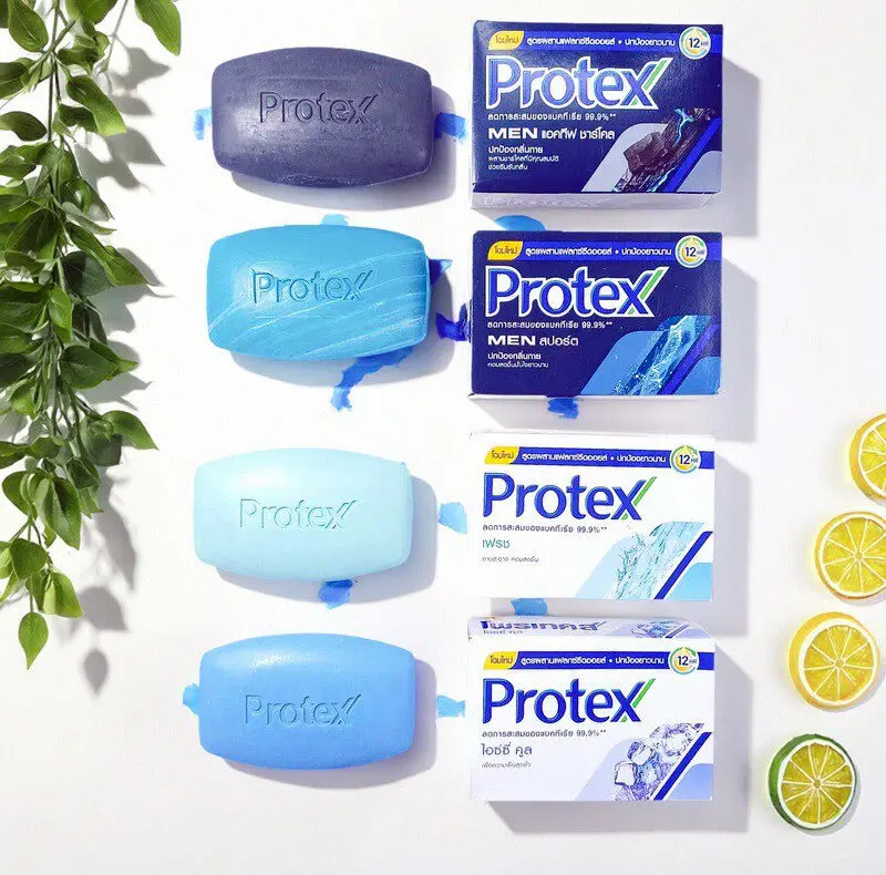 Thai Protex Herbal Soap 60g x 4pcs, Moisturizing Plant-Based Cleansing for Face & Body, Gentle & Natural