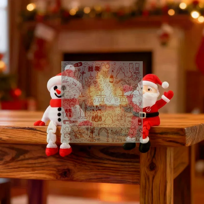 3D Printed Christmas Santa Claus Figurine, Desktop Ornament, Red Xmas Decor, Holiday Statue Decoration For Family & Friends